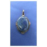 STERLING NECKLACE W/ LRG SEMI PREICOUS STONE