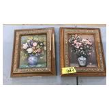 2 MINIATURE OIL ON BOARD STILL LIFES