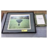 FRAMED HOT AIR BALLOON PHOTO & EMPTY FRAME