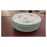 HIGGINS & SEITER LIMOGE DESERT PLATES (6)