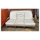 GOLD FRAMED UPHOLSTERED ORNATE LOVE SEAT