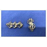 STERLING HORSE PIN & HORSE MONEY CLIP