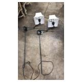 PAIR OF DECORATIVE SWING ARM WALL SCONES 42