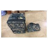 2 PC FLORAL CARRY ON SET