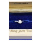 10K WHITE GOLD & PEARL RING