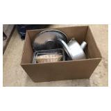 BOX OF ASST BAKEWARE