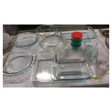 TABLE LOT OF ASST PYREX