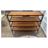 METAL & WOOD SHOE RACK