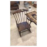 ANTIQUE WOOD YOUTH ROCKING CHAIR