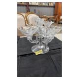 VINTAGE GLASS EPERGNE W/ CANDLE HOLDERS