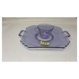 FOSTORIA MAYFAIR HANDLED SERVING PLATE