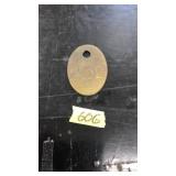 ANTIQUE BRASS COWTAG