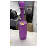 PURPLE GLASS DECANTER 18"