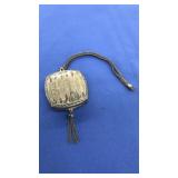 ANTIQUE SILVER MONOGRAMMED MAKE UP COMPACT