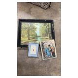 BOX OF ASST ART & HOUSEHOLD