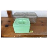 2 VINTAGE REFIDGERATOR DISHES