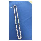 14K CLASP STONE BEADED NECKLACE
