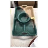 POTTERY DIVIDED SERVING TRAY