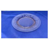 VINTAGE FOSTORIA VERSAIILES PINK GLASS PLATE