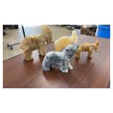 STONE CARVED ANIMAL FIGURALS