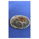 ART DECO PIN W. SEMI PRECIOUS STONE