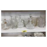 COLL OF ASST GLASS & CRYSTAL PITCHERS
