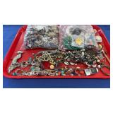 TRAY OF ASST COSTUME JEWELRY