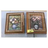 2 MINIATURE OIL ON BOARD STILL LIFES