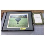 FRAMED HOT AIR BALLOON PHOTO & EMPTY FRAME