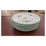 HIGGINS & SEITER LIMOGE DESERT PLATES (6)