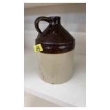 ANTIQUE TWO TONE STONEWARE JUG