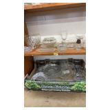 2 SHELVES OF ASST GLASSWARE