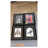 4 PC LADIES ART FRAMED