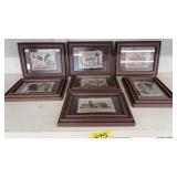 RICHARD NEUMAN 1992 7 PC FRAMED MINIATURES ART