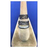 3 SILVER RINGS ASST SIZES