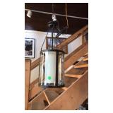 METAL & GLASS LIGHT FIXTURE