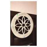 LRG HEAVY WOOD CARVED WALL MEDALLION