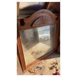 BEVEL EDGE WOOD FRAME DECOR. VANITY MIRROR