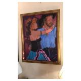 LARGE ORIGINAL OIL PAINTING, WESTERN