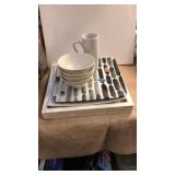 ASST CHINA & DECORATIVE TRAY