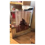 FRAMED MIRROR EDGE SEASHELL PRINT