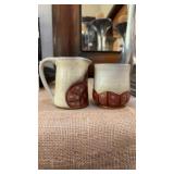 HAND CRAFTED POTTERY CREAM & SUGAR