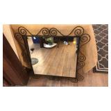 IRON FRAMED WALL MIRROR