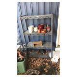 56" TALL 4 TIER PLASTIC STORAGE SHELF