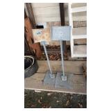 2 METAL OUTDOOR SIGN STANDS