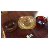 3 GLASS DISHES