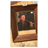 FRAMED MAN WITH PIPE PRINT