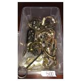 BOX OF ASST HOOKS, RACKS, ETC