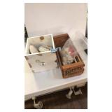 CARVED HEART SHAPED STONES, SEASHELLS, DECOR BOXES