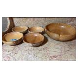 WOOD SALAD BOWL SET